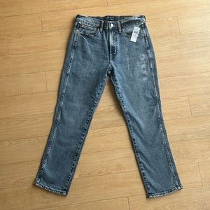 Gap Denim High Rise Cigarette Stretch Light Wash Jeans, 2/26 Petite